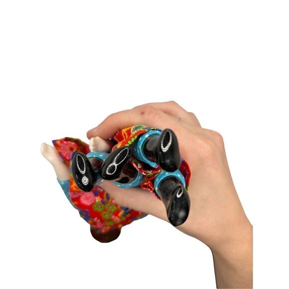 ️ 4 Vintage Cajun Handmade Porcelain Doll Pairs (1930s-40s) - Floral Charm! - Picture 7 of 9